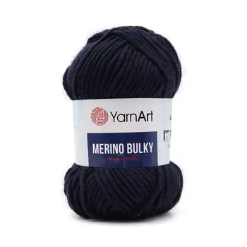 Пряжа YarnArt 'Merino Bulky' 100гр 100м (30% шерсть, 70% акрил) (583 т.синий)