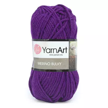 Пряжа YarnArt 'Merino Bulky' 100гр 100м (30% шерсть, 70% акрил) (556 фиолетовый)