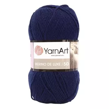 Пряжа YarnArt 'Merino de Lux' 100гр 280м (50% шерсть, 50% акрил) (583 т.синий)