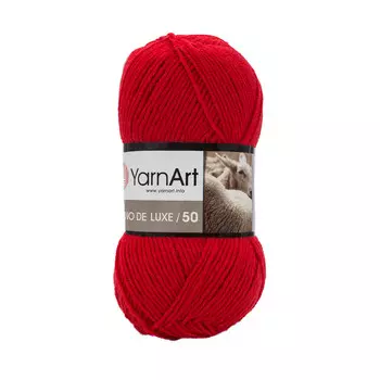 Пряжа YarnArt 'Merino de Lux' 100гр 280м (50% шерсть, 50% акрил) (156 алый)