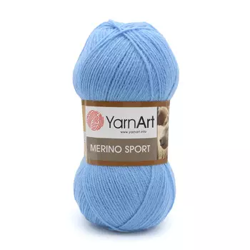Пряжа YarnArt 'Merino Sport' 100гр 400м (50% шерсть, 50% акрил) (768 голубой)