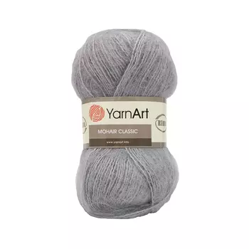 Пряжа YarnArt 'Mohair' 100гр.220м (70%мохер, 30%акрил) (113 светло-серый)