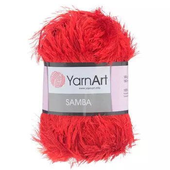 Пряжа YarnArt 'Samba' травка 100гр 150м (100% полиэстер) (156 алый)