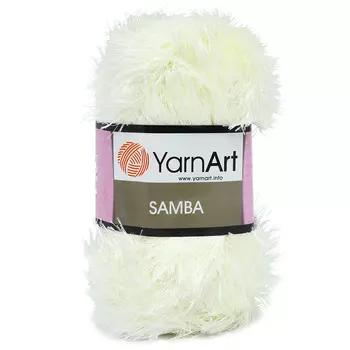 Пряжа YarnArt 'Samba' травка 100гр 150м (100% полиэстер) (830 молочный)