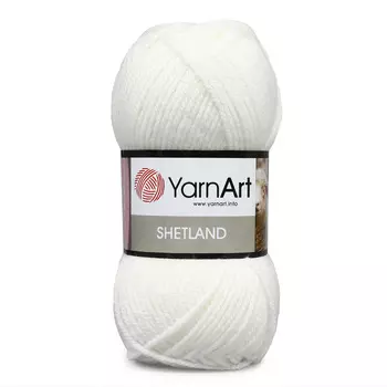 Пряжа YarnArt 'Shetland' 100гр 220м (30% шерсть, 70% акрил) (501 белый)