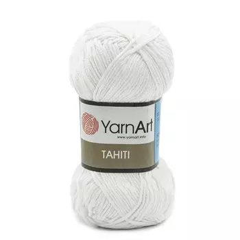 Пряжа YarnArt 'Tahiti' 50гр 140м (50% бамбук, 50% хлопок) (210 белоснежный)
