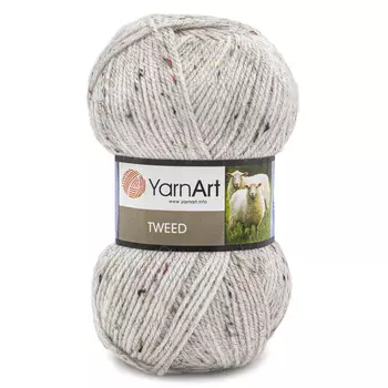 Пряжа YarnArt 'Tweed' 100гр 300м (30% шерсть, 60% акрил, 10% вискоза) (220 белый)