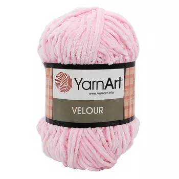 Пряжа YarnArt 'Velour' 100г 170м (100% микрополиэстер) (854 св-розовый)