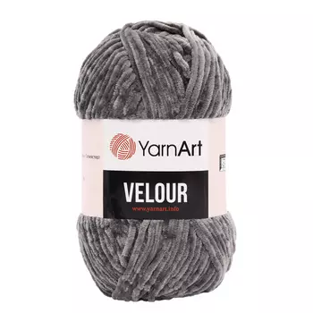 Пряжа YarnArt 'Velour' 100г 170м (100% микрополиэстер) (858 серый)