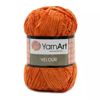 Пряжа YarnArt 'Velour' 100г 170м (100% микрополиэстер) (865 оранжевый)
