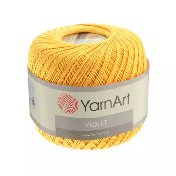 Пряжа YarnArt 'Violet' 50гр 282м (100% мерсеризованный хлопок) (4653 желтый)