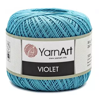 Пряжа YarnArt 'Violet' 50гр 282м (100% мерсеризованный хлопок) (0008 яркая бирюза)