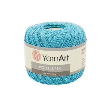Пряжа YarnArt 'Violet Lurex' 50гр 282м (96% хлопок, 4% метанит) (10008 бирюза)