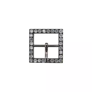 6841 Пряжка со стразами 20мм, черный никель ГР