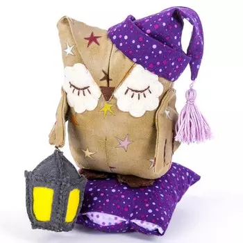 ПСН-904 Набор для создания текстильной игрушки серия Сказки на ночь 'Совенок Дрема' 14,5см