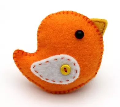 PTB001 Набор для изготовления броши 'Птичка' оранж