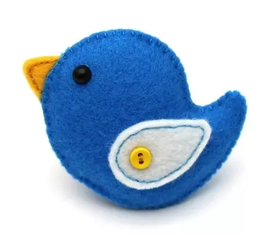 PTB002 Набор для изготовления броши 'Птичка' синий