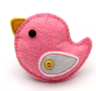 PTB003 Набор для изготовления броши 'Птичка' розовая