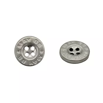 Пуговица 13мм 2104/4 сереб. мет.