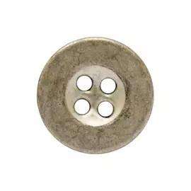 Пуговица 13мм 2109/4 сереб. мет.