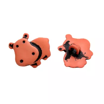 Пуговица, Бегемот (I0362-DWB) 28/1 (D30 розовый)