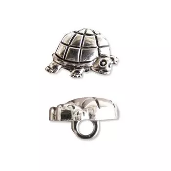 Пуговица, Черепашка (49078) 18 мм (AS серебро)