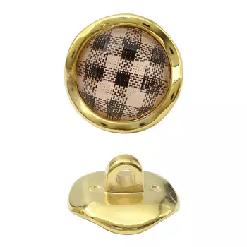 Пуговица CTI 0335 28L (золото/беж.черн.)