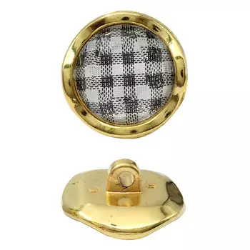 Пуговица CTI 0335 36L (золото/бел.черн.)