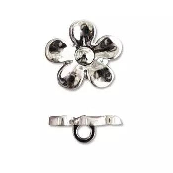 Пуговица, Цветок (49020) 18мм (S серебро)