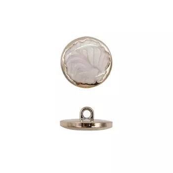 Пуговица декоративная на ножке 40L (молочный)