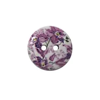 Пуговица деревянная, Цветы 15мм (цвет 251)