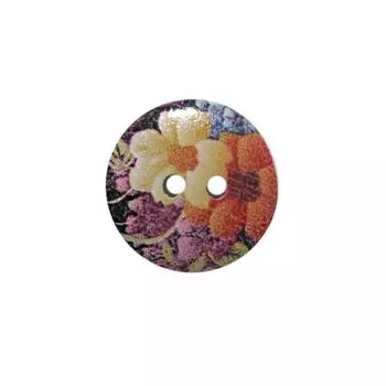 Пуговица деревянная, Цветы 15мм (цвет 279)