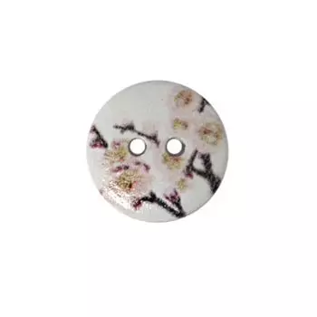 Пуговица деревянная, Цветы 15мм (цвет 294)