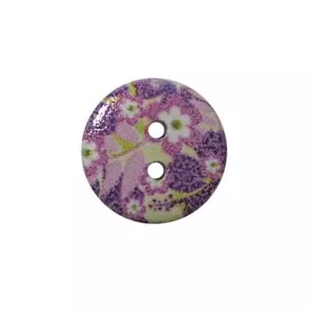 Пуговица деревянная, Цветы 15мм (цвет 298)