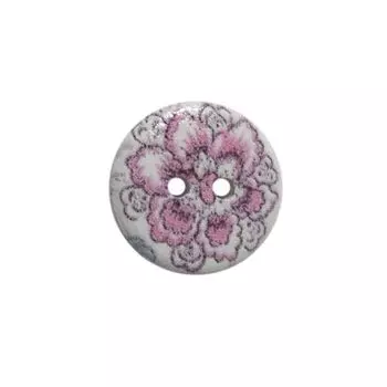 Пуговица деревянная, Цветы 15мм (цвет 81)