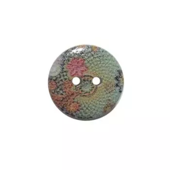 Пуговица деревянная, Цветы 18мм (цвет 100)