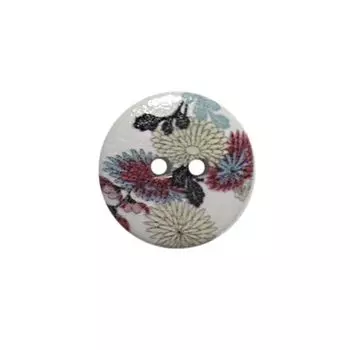 Пуговица деревянная, Цветы 18мм (цвет 104)