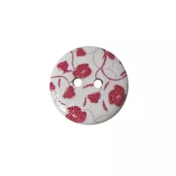 Пуговица деревянная, Цветы 18мм (цвет 105)