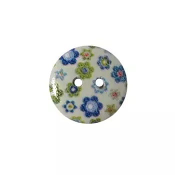 Пуговица деревянная, Цветы 18мм (цвет 125)
