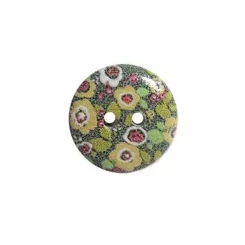 Пуговица деревянная, Цветы 18мм (цвет 126)
