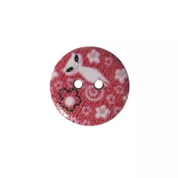 Пуговица деревянная, Цветы 18мм (цвет 128)