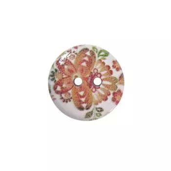 Пуговица деревянная, Цветы 18мм (цвет 133)