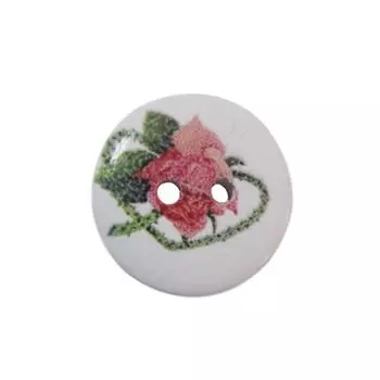 Пуговица деревянная, Цветы 18мм (цвет 142)