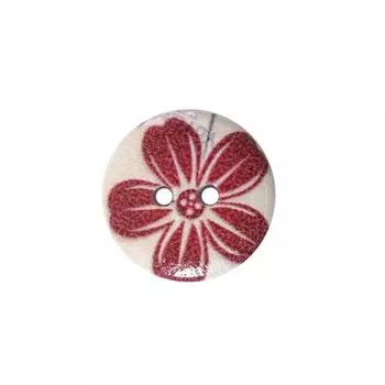 Пуговица деревянная, Цветы 18мм (цвет 145)
