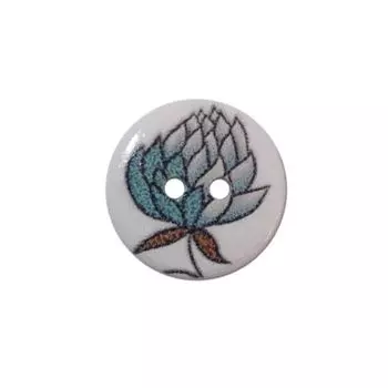 Пуговица деревянная, Цветы 18мм (цвет 154)