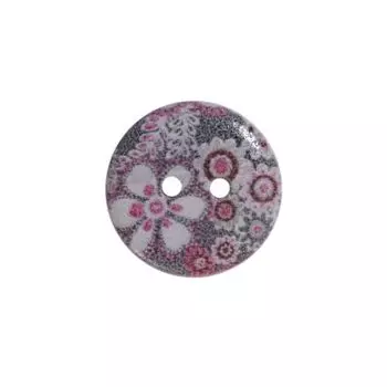 Пуговица деревянная, Цветы 18мм (цвет 155)