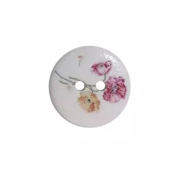 Пуговица деревянная, Цветы 18мм (цвет 164)