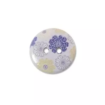 Пуговица деревянная, Цветы 18мм (цвет 165)