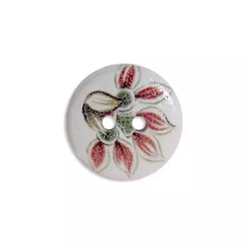 Пуговица деревянная, Цветы 18мм (цвет 174)