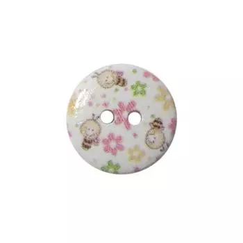 Пуговица деревянная, Цветы 18мм (цвет 181)